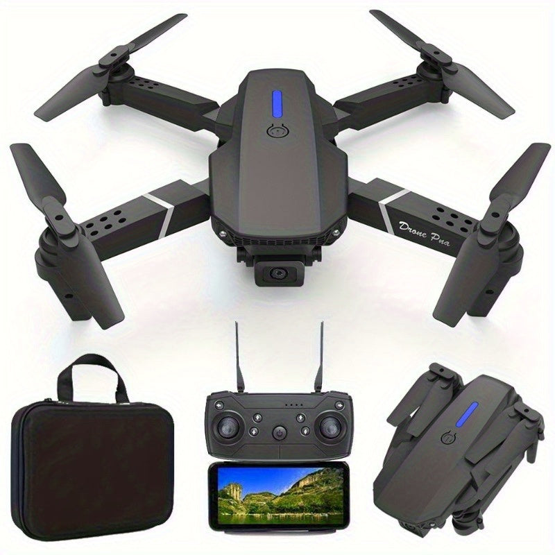 E88 Drone with Dual HD Cameras, 480p Video, Wi-Fi, USB Charging, 1181.1inch Max Altitude, 3m/s Speed, 96g Max Takeoff, Beginner Level, Indoor Use, App Control, One-Click Return, Rechargeable Battery, No GPS - Perfect for Aeri