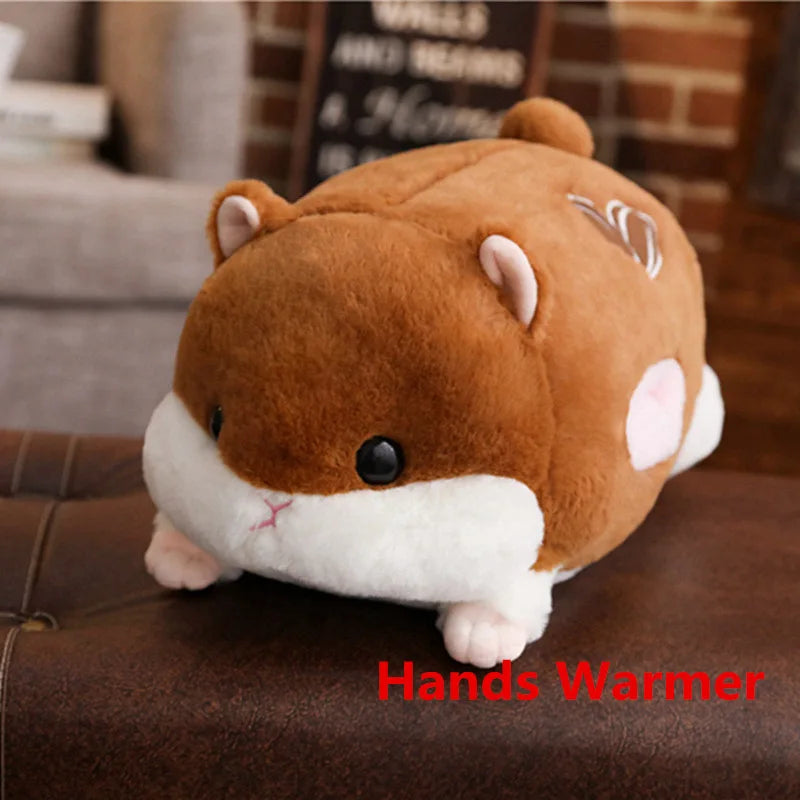 50cm Cute Hamster Plush Dolls, Plush Toys Simulation Hamster, Guinea Pig Large Hands Warmer Plush Toys, Children Birthday Gift